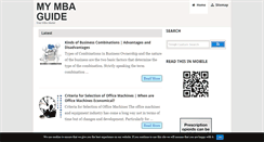 Desktop Screenshot of mymbaguide.com