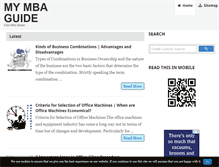 Tablet Screenshot of mymbaguide.com